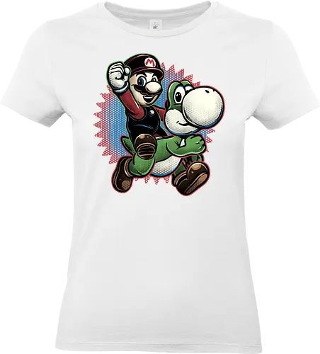 Ride the Green Dino - Gaming, gamer, video game, retro gamer, movie, adventure, animation, animated - Standard T-Shirt (Women)