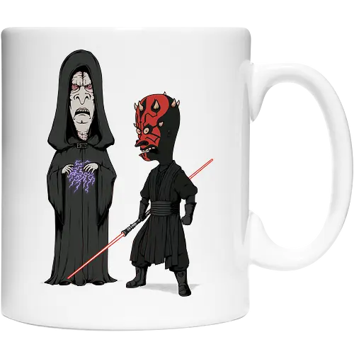 Stupid Darkside - darkside, vader, beavis, cornholio, 90's cartoons, villains, sci-fi movie, 70's movies, lightsabers, darth, sith - Cup