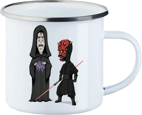 Stupid Darkside - darkside, vader, beavis, cornholio, 90's cartoons, villains, sci-fi movie, 70's movies, lightsabers, darth, sith - Enamel Mug
