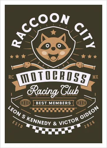Raccoon City Racing Club - Horror, Evil - Artprint