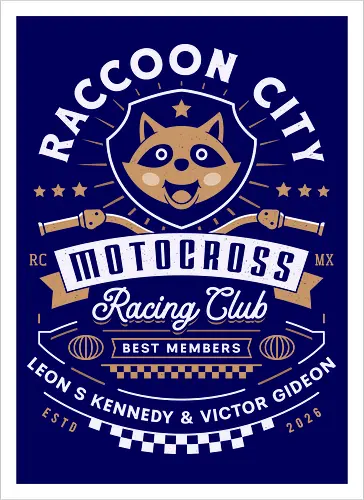 Raccoon City Racing Club - Horror, Evil - Artprint