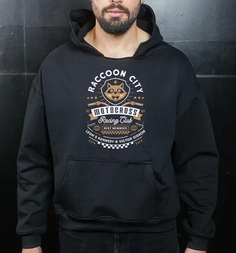 Raccoon City Racing Club - Horror, Evil - Cropped Hoodie