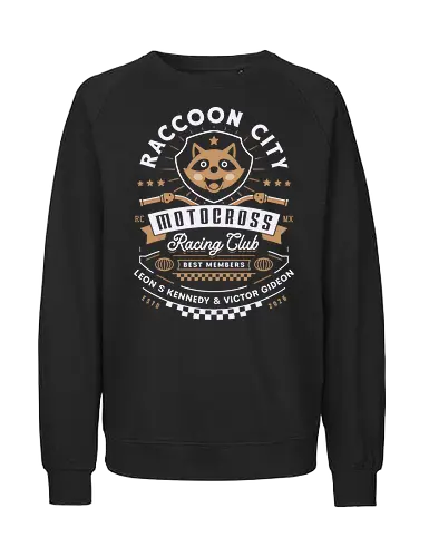 Raccoon City Racing Club - Horror, Evil - Fairtrade Sweatshirt