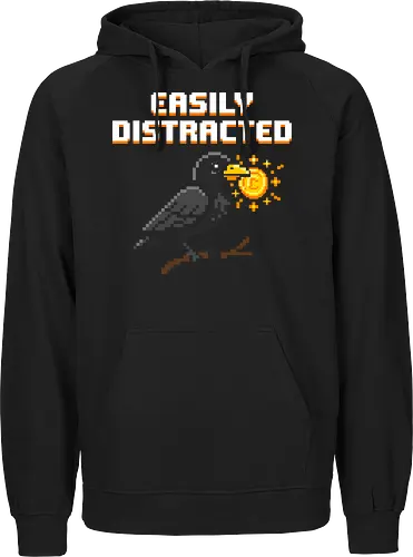 Shiny Object Collector - Pixel Art Magpie with Gold Coin