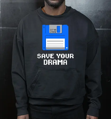 Retro Blue Floppy Disk - 90s Vintage Tech Pixel Art