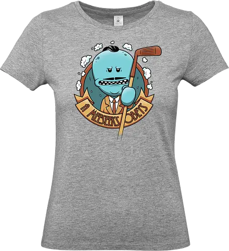 Herr Meeseeks Kunst – Ein Job - Herr Meeseeks Kunst, Ein Meeseeks Job, Meeseeks Box, Geek Kleidung, existenzieller dunkler Humor, Dan Harmon Justin Roiland, Nerd Kultur, alternativer Streetwear, Geek Geschenk, blaue Kreatur, Meeseeks Golfschläger, Erwachsenen-Animation, intelligenter Humor, Rick - Standard T-Shirt (Women)