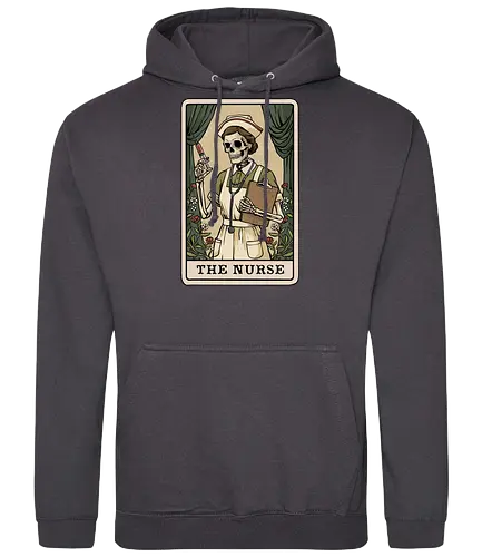 The Nurse Tarot Card - tarot, astrology, halloween, horror, magic, medical, nurse, nursing, occult, spooky, tarot card, tarot deck, the nurse, witch, witchcraft - Standard Hoodie