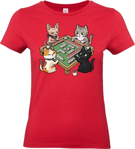 Cat Mahjong - mahjong, board games, boardgame, cat, dice, dungeon master, gambling, game night, strategy, kitten, las vegas, lucky cat, mahjong queen, meow, player - Standard T-Shirt (Women)