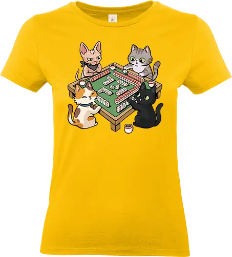 Cat Mahjong - mahjong, board games, boardgame, cat, dice, dungeon master, gambling, game night, strategy, kitten, las vegas, lucky cat, mahjong queen, meow, player - Standard T-Shirt (Women)