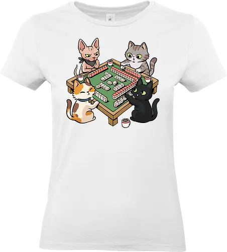 Cat Mahjong - mahjong, board games, boardgame, cat, dice, dungeon master, gambling, game night, strategy, kitten, las vegas, lucky cat, mahjong queen, meow, player - Standard T-Shirt (Women)