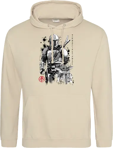 The bounty hunter and the child sumi e - series, television, bounty hunter, Bounty Hunter, japanese art, japan, sumi e - Standard Hoodie