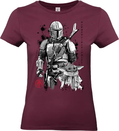 The bounty hunter and the child sumi e - series, television, bounty hunter, Bounty Hunter, japanese art, japan, sumi e - Standard T-Shirt (Women)
