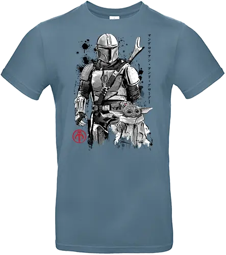 The bounty hunter and the child sumi e - series, television, bounty hunter, Bounty Hunter, japanese art, japan, sumi e - Standard T-Shirt