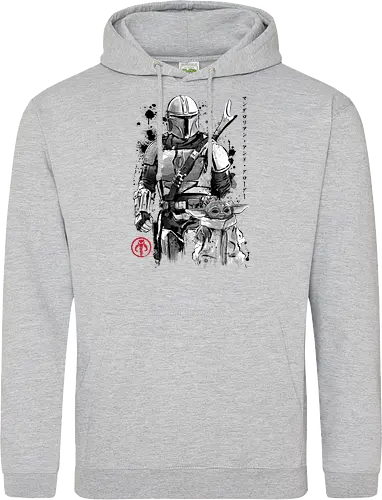 The bounty hunter and the child sumi e - series, television, bounty hunter, Bounty Hunter, japanese art, japan, sumi e - Standard Hoodie