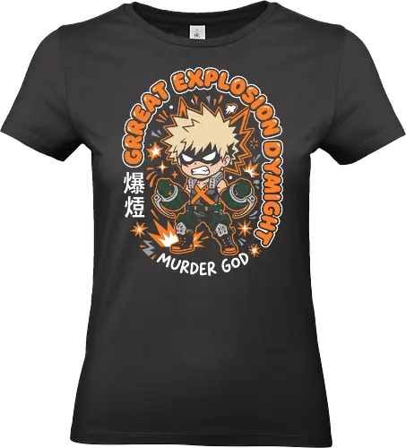 Great Explosion Murder God: Chibi Bakugo - Bakugo, Academia, MHA, Katsuki Bakugo, Great Explosion Murder God, hero outfit design, UA High School, explosive anime shirt, shonen jump apparel - Standard T-Shirt (Women)