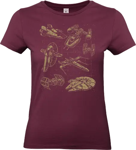 Star Spaceships - spaceship, scifi, xmorfina - Standard T-Shirt (Women)