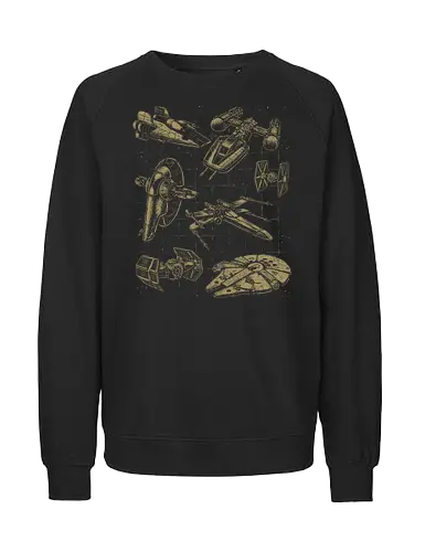 Star Spaceships - spaceship, scifi, xmorfina - Fairtrade Sweatshirt