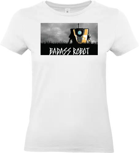 Badass Roboter - Claptrap Gaming - Claptrap Kunst, Gaming, Badass Roboter, Planet Pandora, Geek Kleidung, Gamer T-Shirt, Gearbox Software, Nerd Humor, minimalistischer Streetwear, Geek Geschenk, Claptrap Shirt, Looter Shooter, minimalistische Spiel Kunst, charismatischer Roboter, Gamer Kultur - Standard T-Shirt (Women)