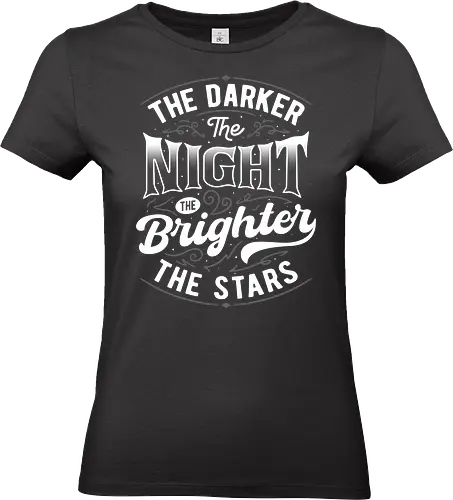 Stars Of Hope - typography, text, quote, lettering, motivation, inspiration, inspirational, stars, shine, hope, bright, night, motivational - Standard T-Shirt (Women)