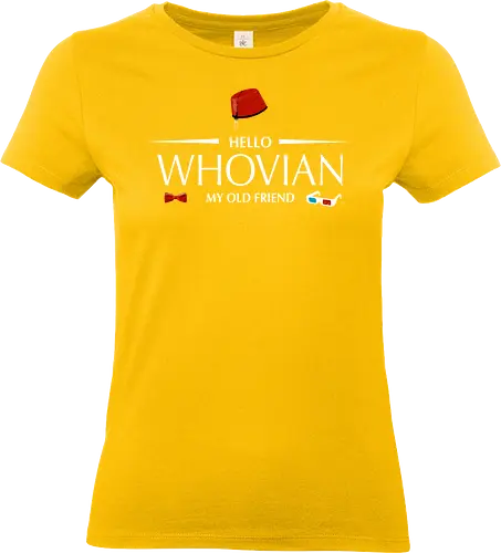Hello whovian my old friend - Doctor, tardis, scifi, tv show, TV, bow ties are cool, time lord, space and time travel - Standard T-Shirt (Women)