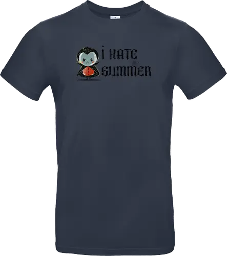 I hate summer - vampire, cute, summer, summertime, anti summer, kawai, funny - Standard T-Shirt