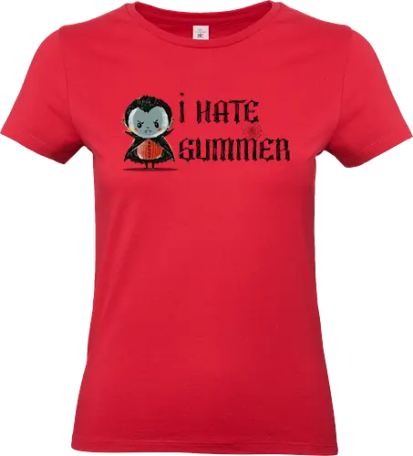 I hate summer - vampire, cute, summer, summertime, anti summer, kawai, funny - Standard T-Shirt (Women)