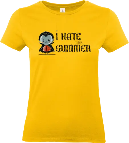 I hate summer - vampire, cute, summer, summertime, anti summer, kawai, funny - Standard T-Shirt (Women)