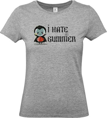 I hate summer - vampire, cute, summer, summertime, anti summer, kawai, funny - Standard T-Shirt (Women)