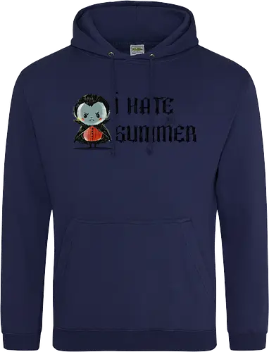 I hate summer - vampire, cute, summer, summertime, anti summer, kawai, funny - Standard Hoodie