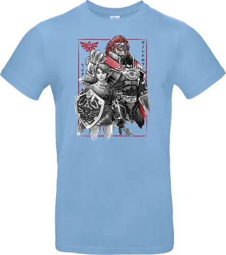 The hero and the evil sumi e