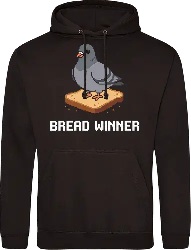 Pixel Art Pigeon on Bread - Funny Retro City Bird