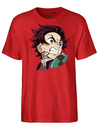 Tanjiro Kamado- Kimetsu no Yaiba fanart  - Slayer, anime, anime and manga, anime art, anime fanart, anime character - Fairtrade T-Shirt