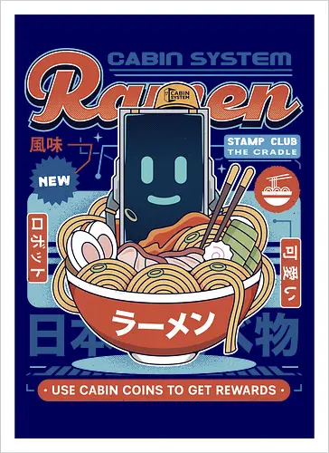 Cabin Coins Ramen Vintage