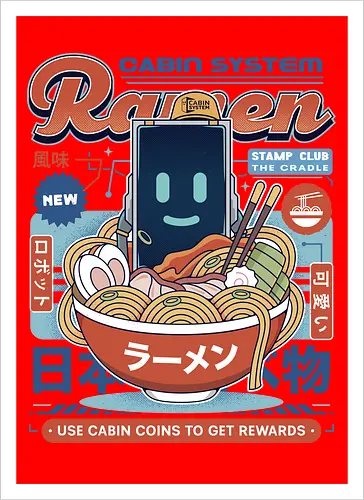 Cabin Coins Ramen Vintage