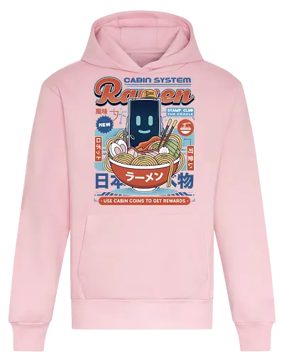Cabin Coins Ramen Vintage - pragmata, diana, hugh, cabin coins, stamp, robot, space, gaming, gamer, video game, lunar, moon, astronaut, science fiction, ramen - Heavyweight Hoodie