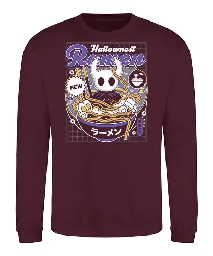 Hallownest Ramen Aesthetic - Bug Knight, hallownest, grub, the knight, hollow, knight, hornet, ramen, bugs, indie game, shade, gamer, gaming, video games, pale king - Sweatshirt