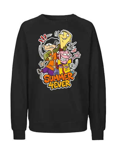 Ed, Edd n Eddy: Summer 4Ever - Ed Edd n Eddy, Cartoon Network, 90s cartoons, childhood nostalgia, retro summer shirt, classic cartoon apparel, Ed Edd Eddy fan art, 2000s kids shows, vintage cartoon aesthetic, summer vibes graphic tee - Fairtrade Sweatshirt
