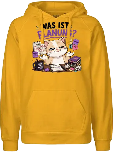 Was ist Planung? - Simlow, Twitch, Streamer, Katze, Chaos - Fairtrade Hoodie
