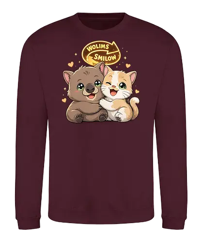 wolimS=Smilow - Smilow, wolimS, Twitch, Streamer, Katze, Wombat, Chaos, Liebe, Herz - Sweatshirt