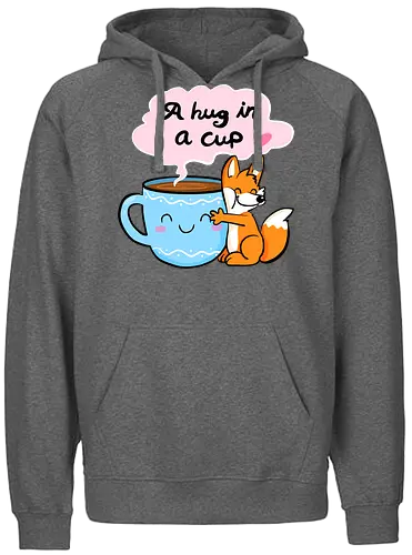 A hug in a cup 2 - Fuchs, Tee, Kaffee, Tea, coffee, hug - Fairtrade Hoodie