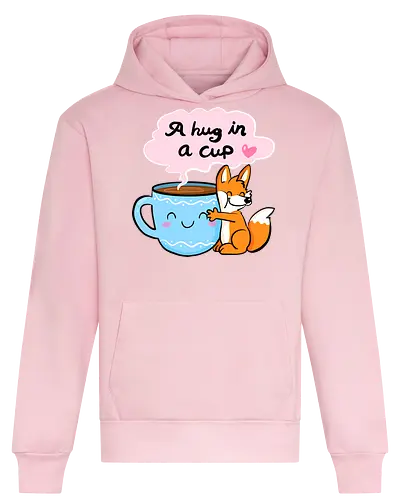 A hug in a cup 2 - Fuchs, Tee, Kaffee, Tea, coffee, hug - Heavyweight Hoodie