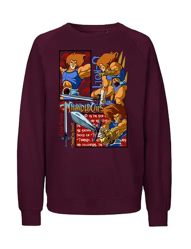 Lion-O – Eye of Power - lion o, thunder cats, eye symbol, hero focus, retro cartoon, 80s animation, powerful aura, leader hero - Fairtrade Sweatshirt