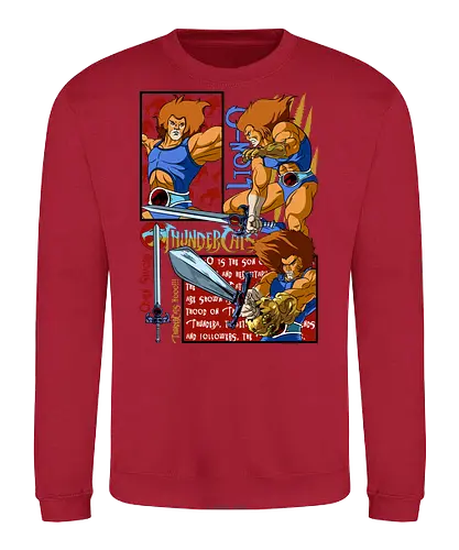 Lion-O – Eye of Power - lion o, thunder cats, eye symbol, hero focus, retro cartoon, 80s animation, powerful aura, leader hero - Sweatshirt