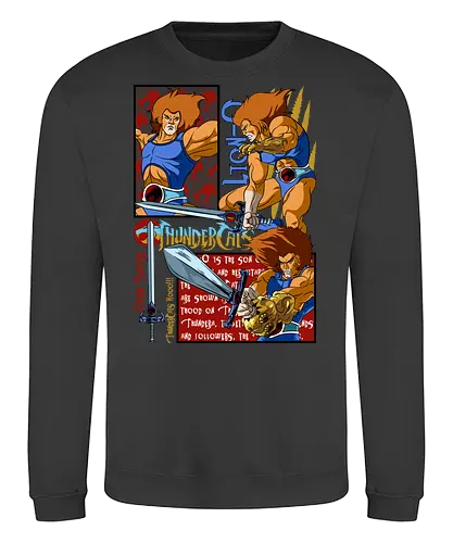 Lion-O – Eye of Power - lion o, thunder cats, eye symbol, hero focus, retro cartoon, 80s animation, powerful aura, leader hero - Sweatshirt