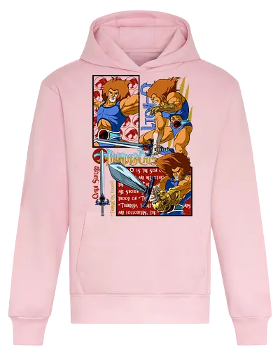 Lion-O – Eye of Power - lion o, thunder cats, eye symbol, hero focus, retro cartoon, 80s animation, powerful aura, leader hero - Heavyweight Hoodie