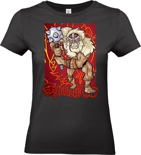 Mutant Warrior – Hammer Fury - mandrill, thunder cats, mutant warrior, hammer fighter, villain character, retro cartoon, 80s animation, battle design - Standard T-Shirt (Women)
