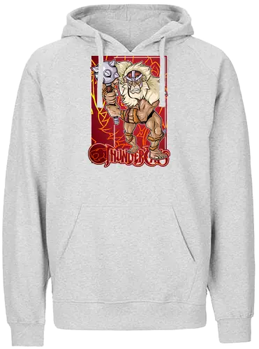 Mutant Warrior – Hammer Fury - mandrill, thunder cats, mutant warrior, hammer fighter, villain character, retro cartoon, 80s animation, battle design - Fairtrade Hoodie