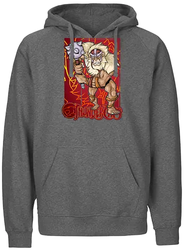 Mutant Warrior – Hammer Fury - mandrill, thunder cats, mutant warrior, hammer fighter, villain character, retro cartoon, 80s animation, battle design - Fairtrade Hoodie
