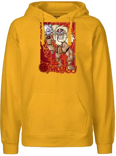 Mutant Warrior – Hammer Fury - mandrill, thunder cats, mutant warrior, hammer fighter, villain character, retro cartoon, 80s animation, battle design - Fairtrade Hoodie