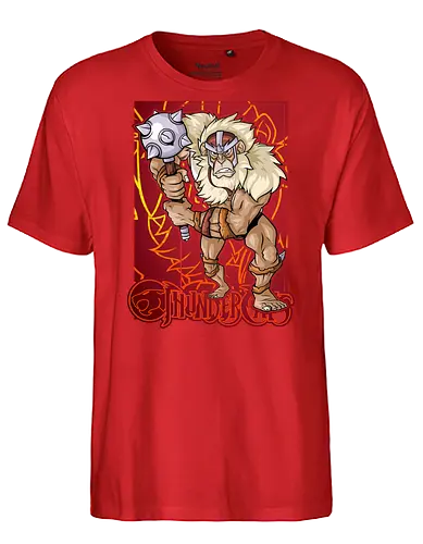 Mutant Warrior – Hammer Fury - mandrill, thunder cats, mutant warrior, hammer fighter, villain character, retro cartoon, 80s animation, battle design - Fairtrade T-Shirt